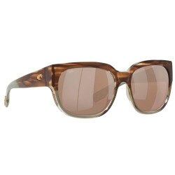 Costa Waterwoman II Sunglasses Polarized Women's in Shiny Ocean Jade with Copper Silver Mirror 580G